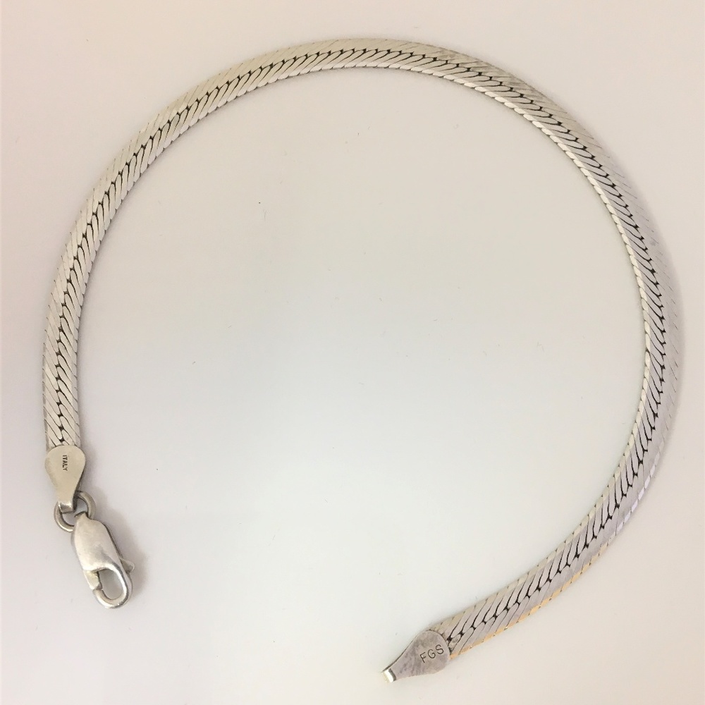 Sterling Silver Herringbone Bracelet